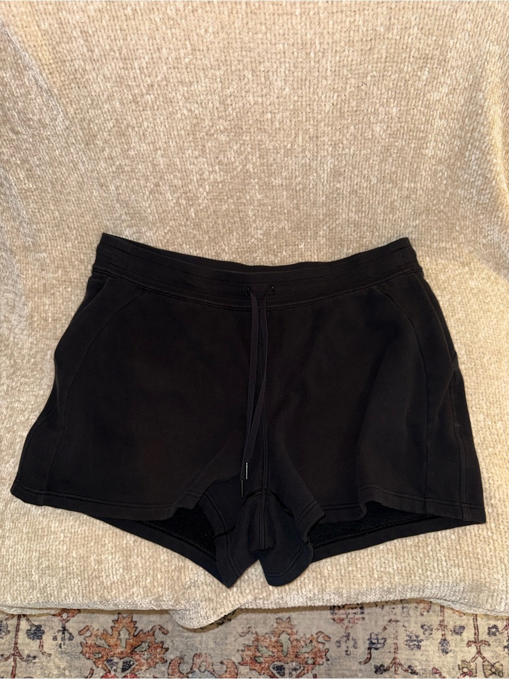 Lululemon Black High-Rise Scuba Shorts